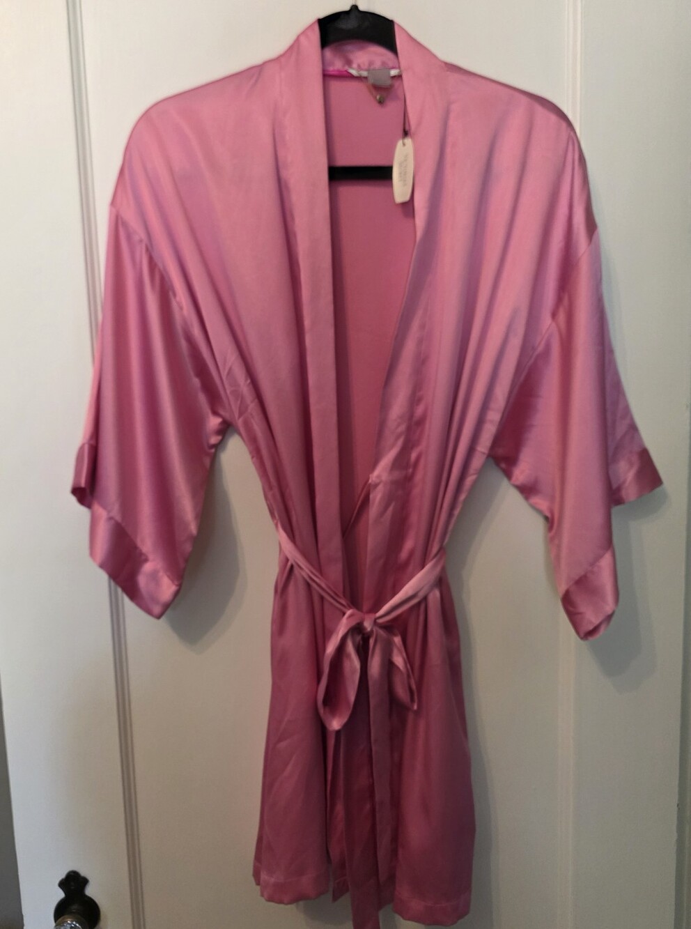 Victoria's Secret Vintage Y2K Pink Satin Kimono Robe S/M NWT